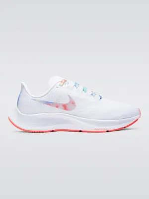 Air Zoom Pegasus 37 Sneaker - White/Multi-Color-Bright Mango