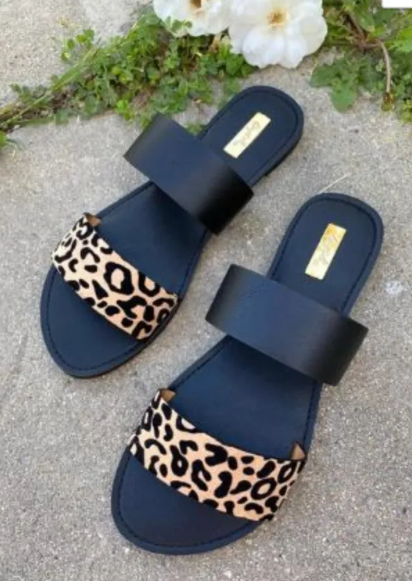 Athena Cheetah Slip on Sandal | FINAL SALE