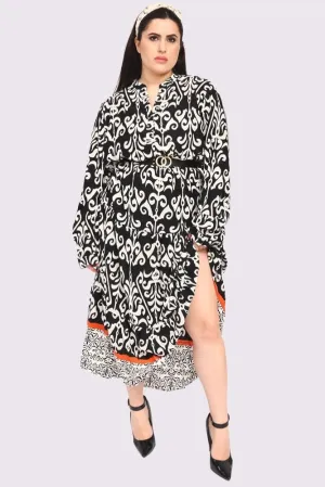 Aztec Print Oversized Dress