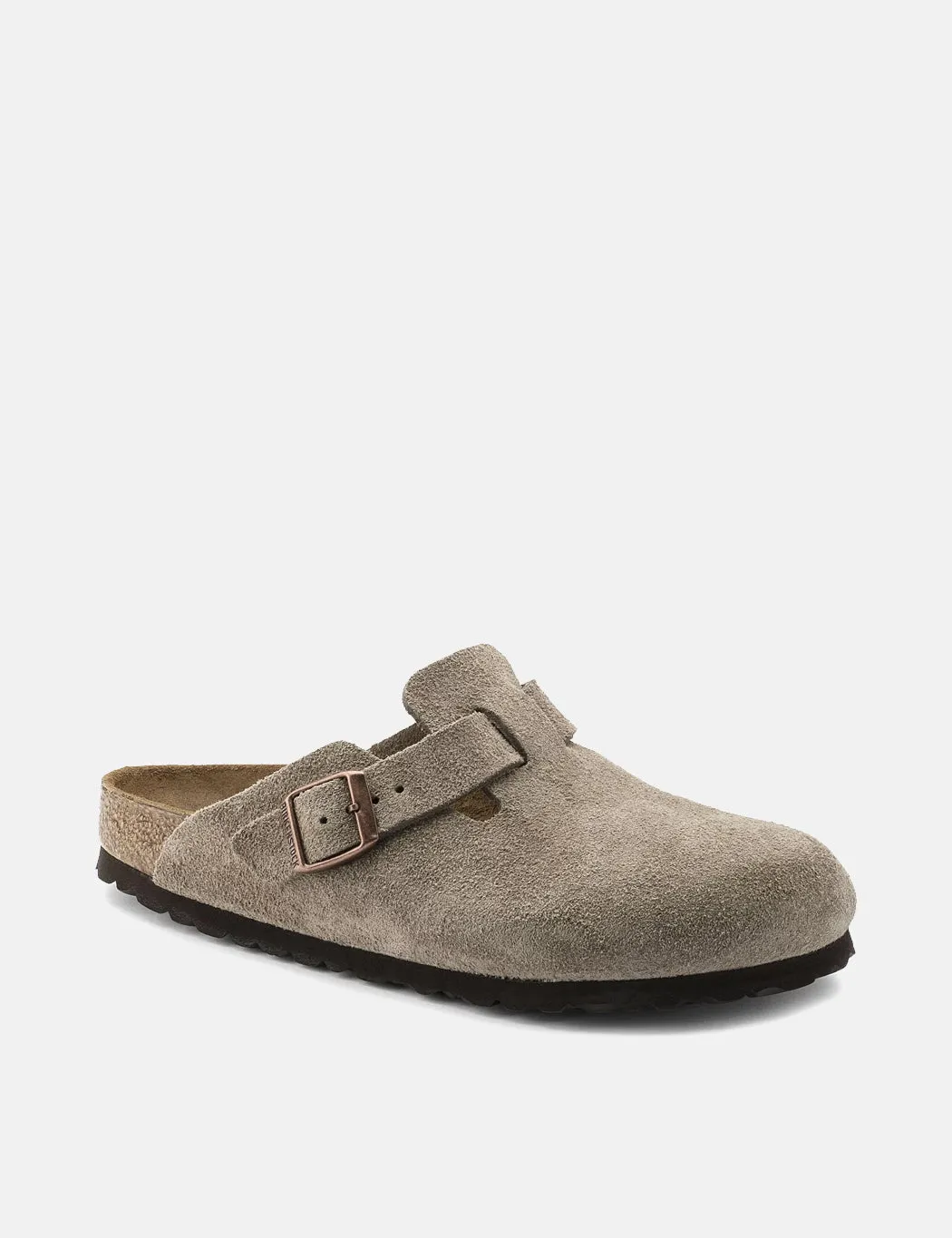 Birkenstock Boston Suede Leather (Regular) - Taupe