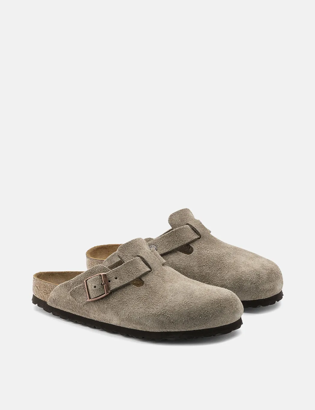 Birkenstock Boston Suede Leather (Regular) - Taupe