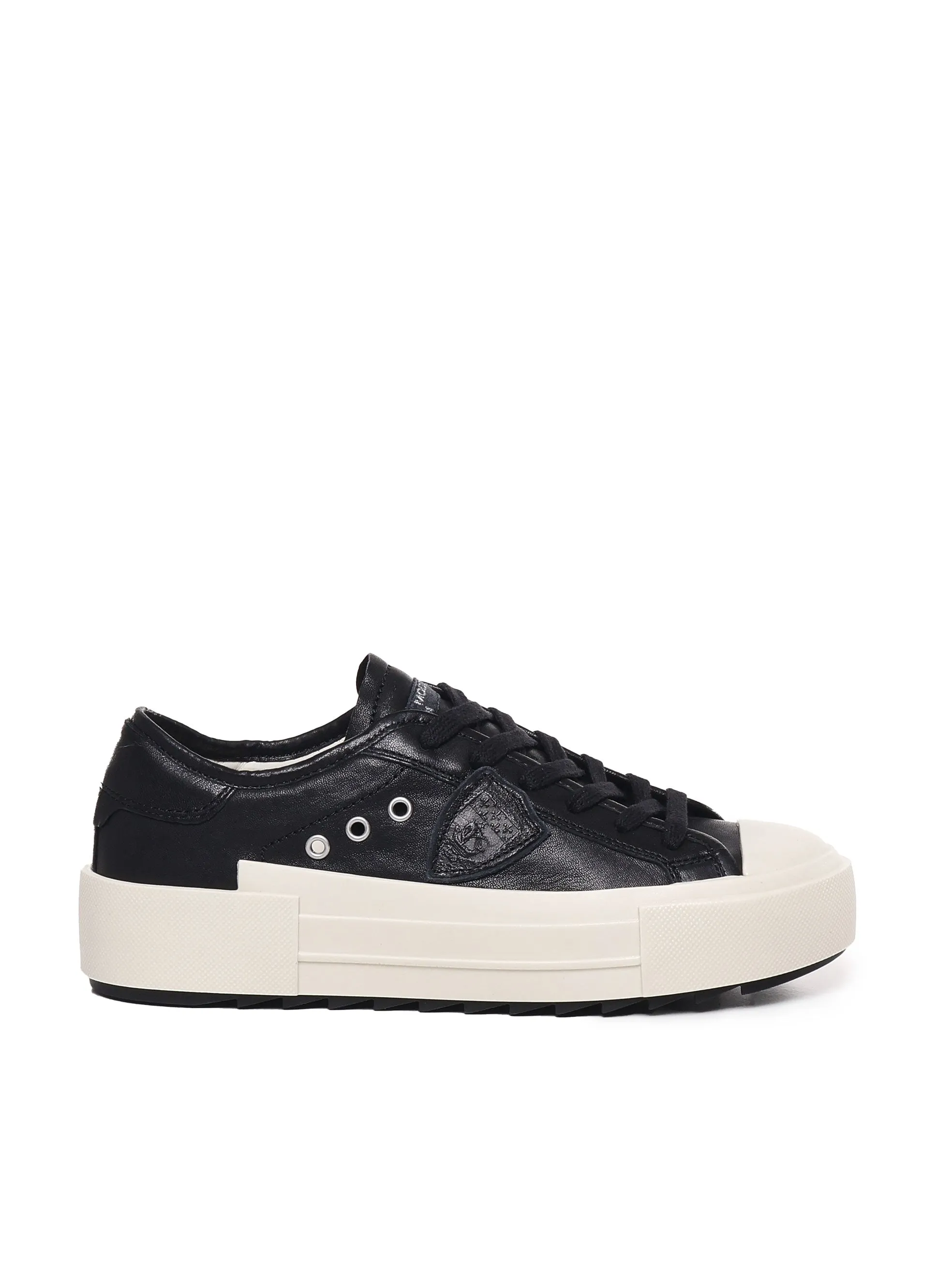 Black Calfskin Low Top Sneakers