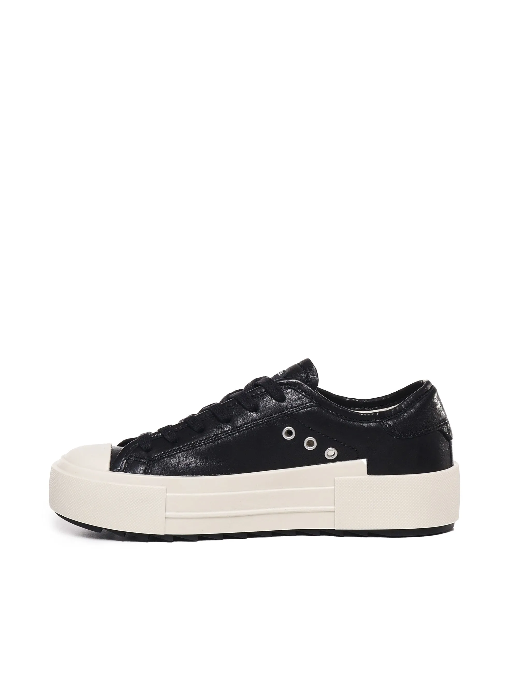 Black Calfskin Low Top Sneakers