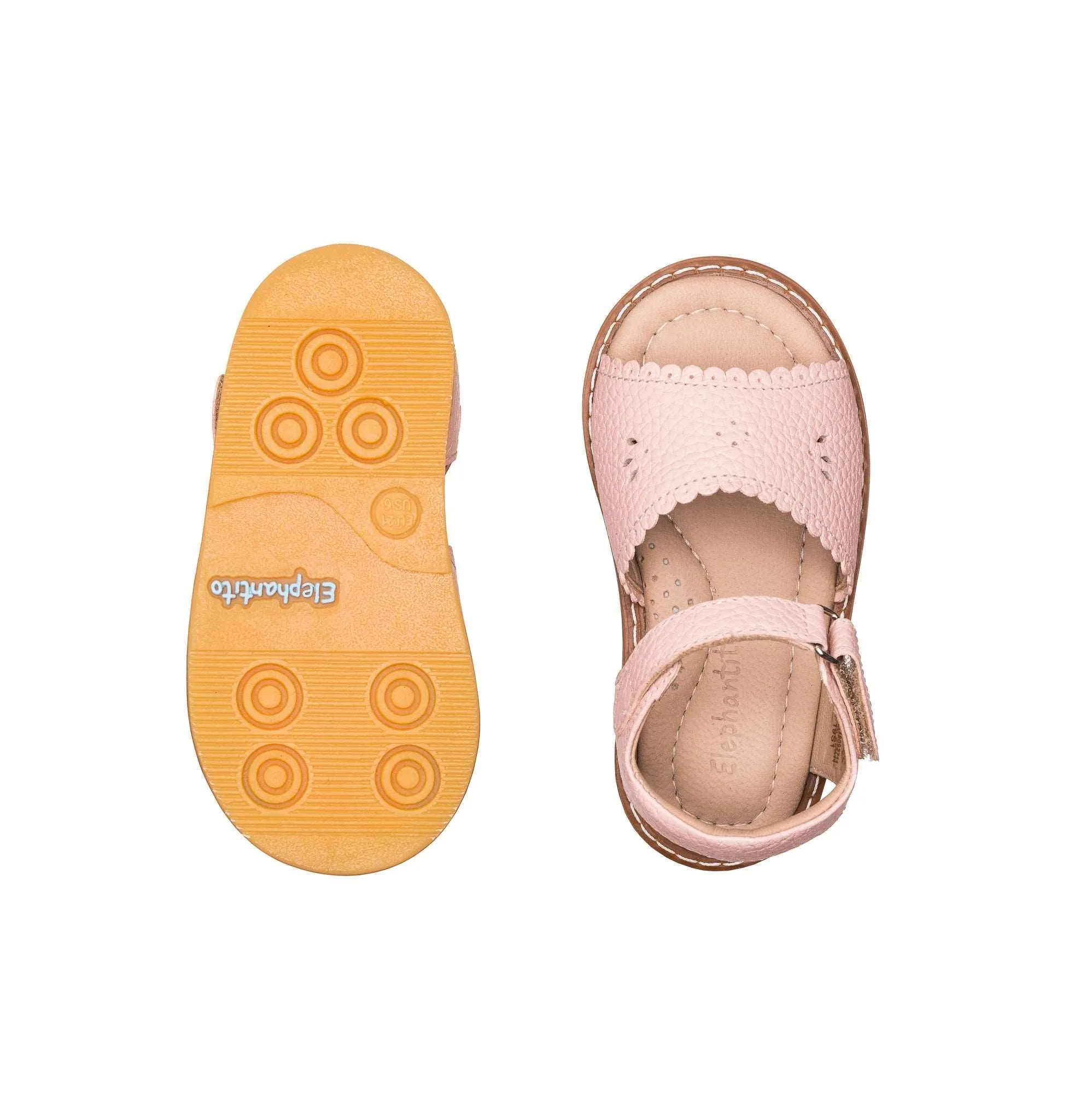 Classic Sandal with Scallop Toddlers Pink