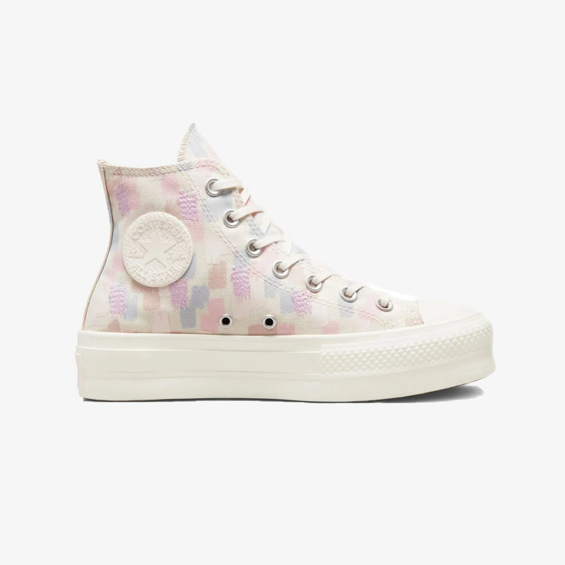 Converse | WMN'S CHUCK TAYLOR ALL STAR LIFT HIGH TOP  { EGRET/GRAVEL/ARCTIC PINK