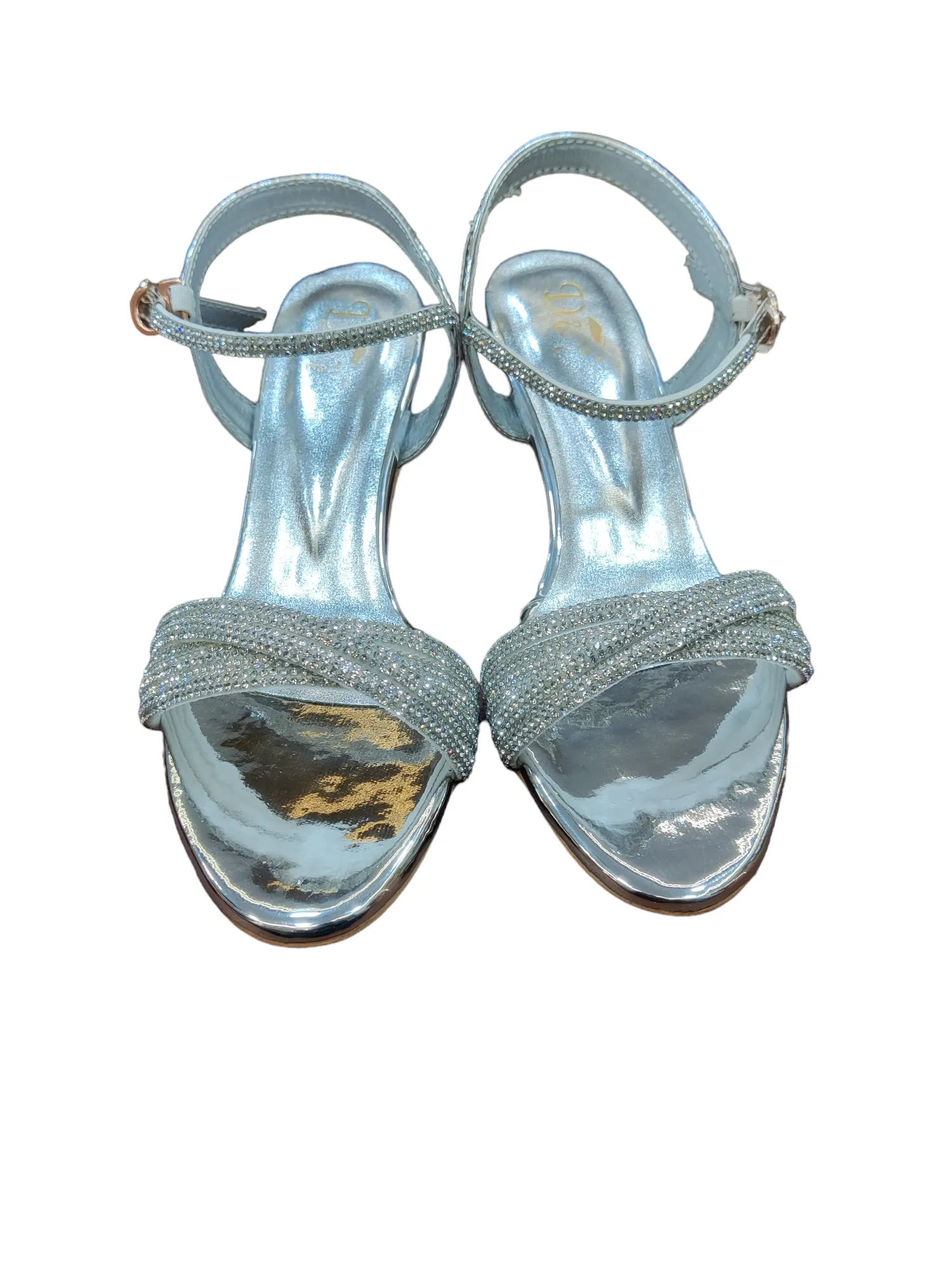 fancy silver sandal