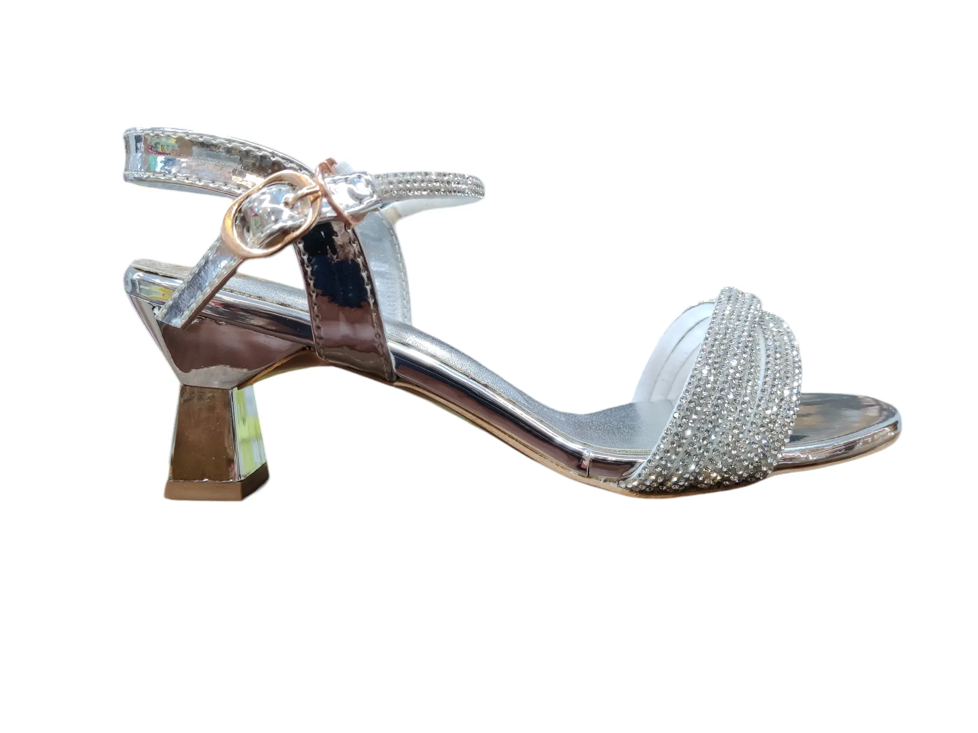 fancy silver sandal