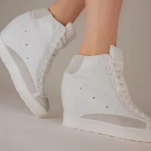 Fearless Bianco Wedge Sneaker