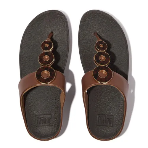 Fino Resin Toe Post Sandal in Rich Brown