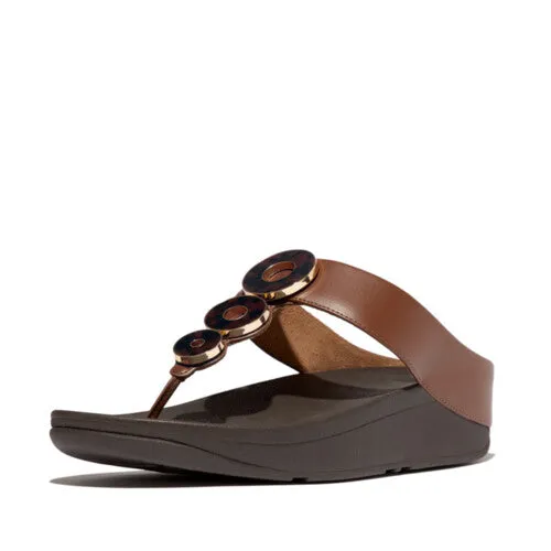 Fino Resin Toe Post Sandal in Rich Brown