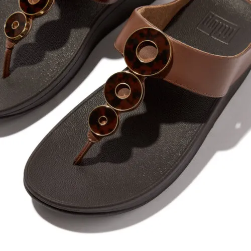 Fino Resin Toe Post Sandal in Rich Brown