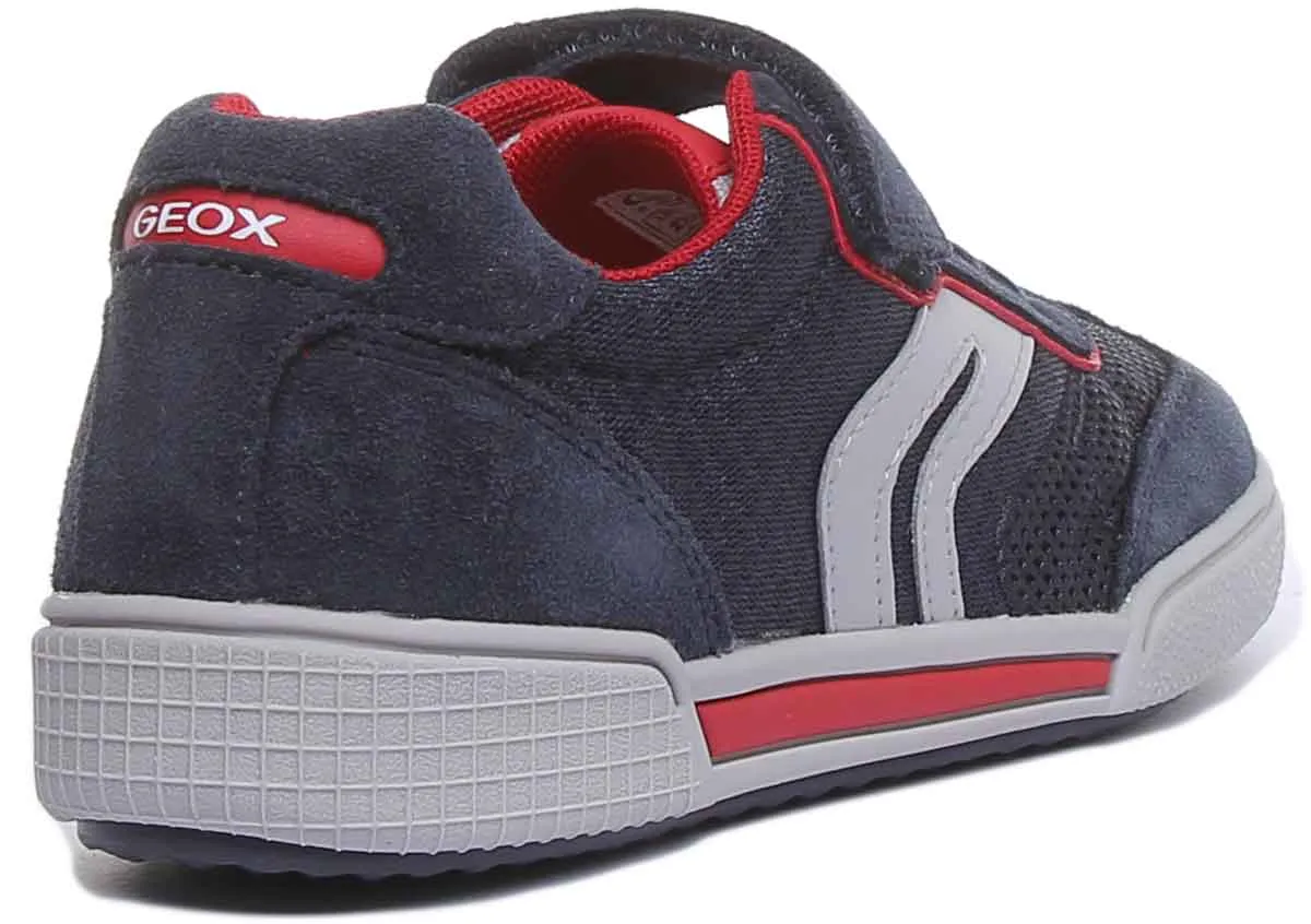 Geox J Poseido In Navy Red