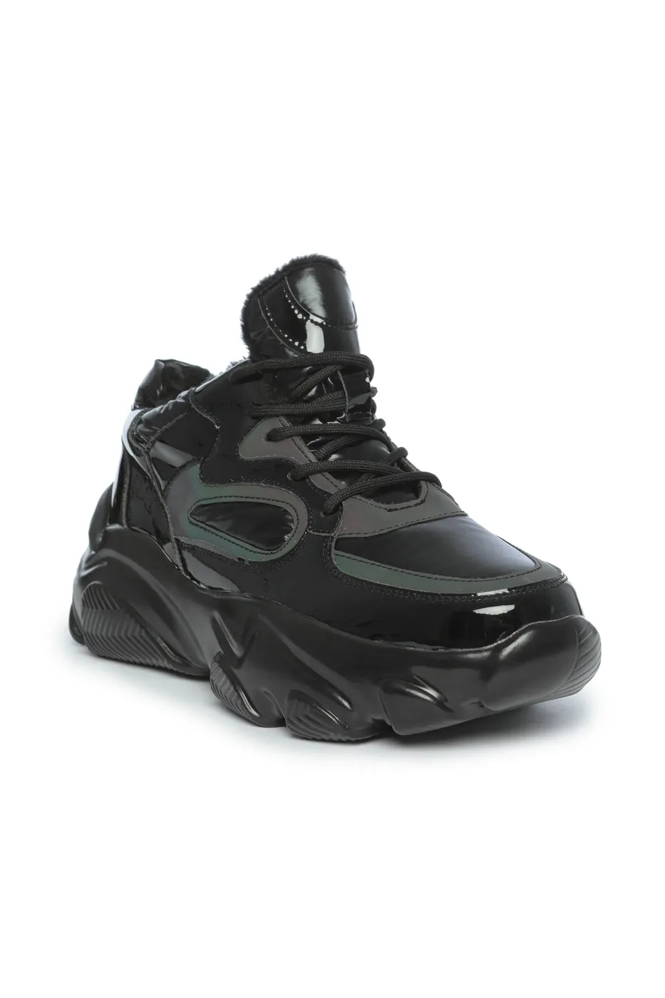 High-Gloss Chunky Sneakers