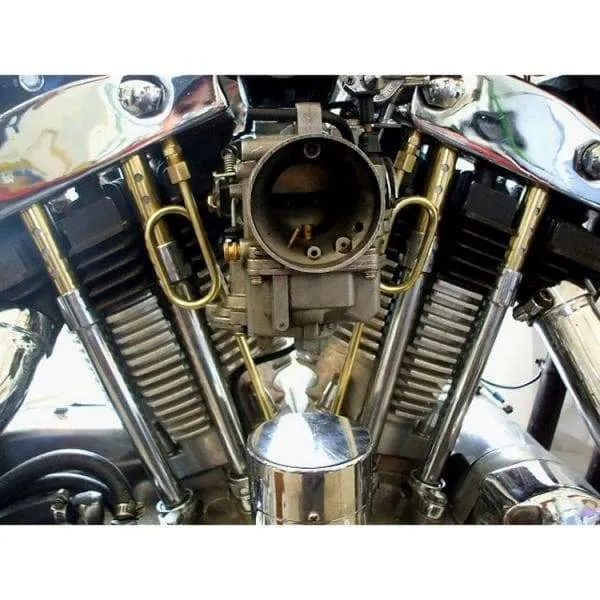 Ironhead Sportster Rocker Box Loop Oil Lines - Brass