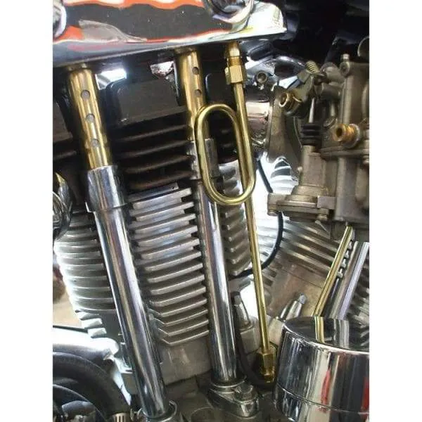 Ironhead Sportster Rocker Box Loop Oil Lines - Brass