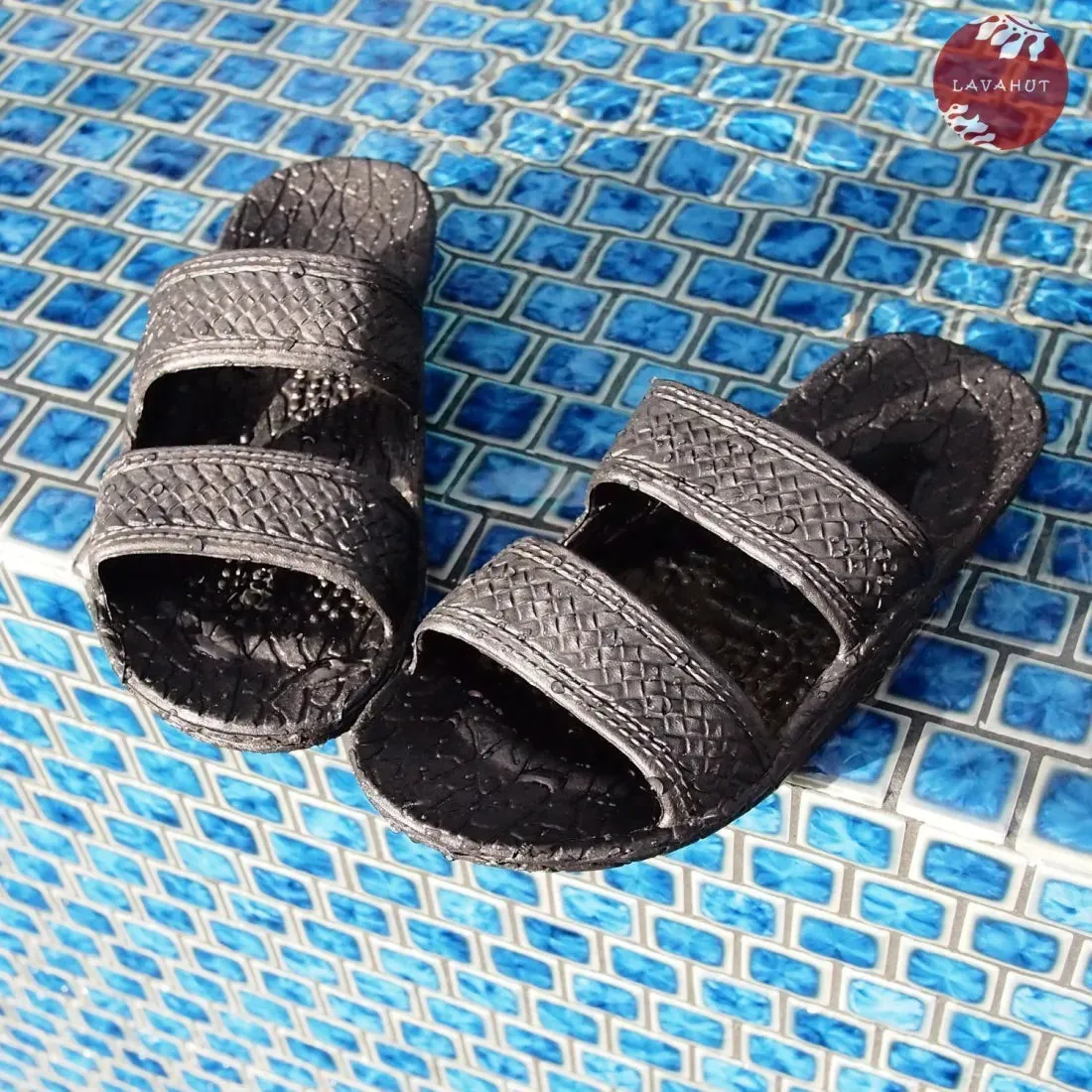 Kids Black Jandals® - Pali Hawaii Sandals