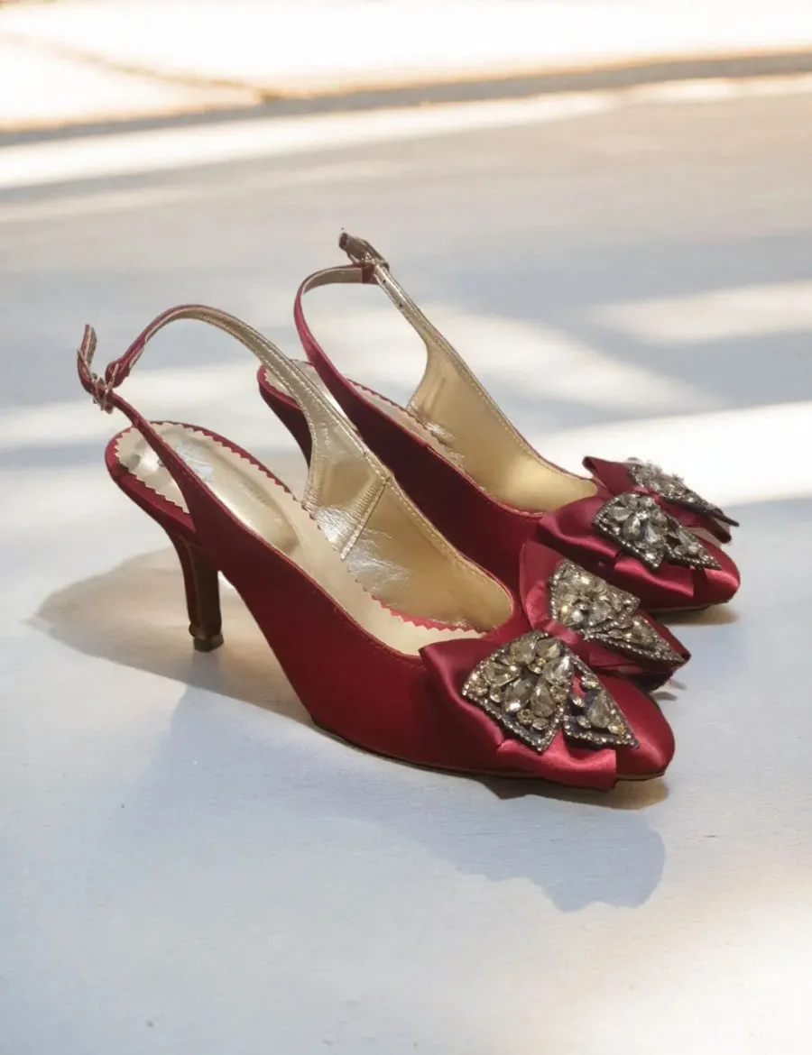 Maroon | Fancy heel for Women