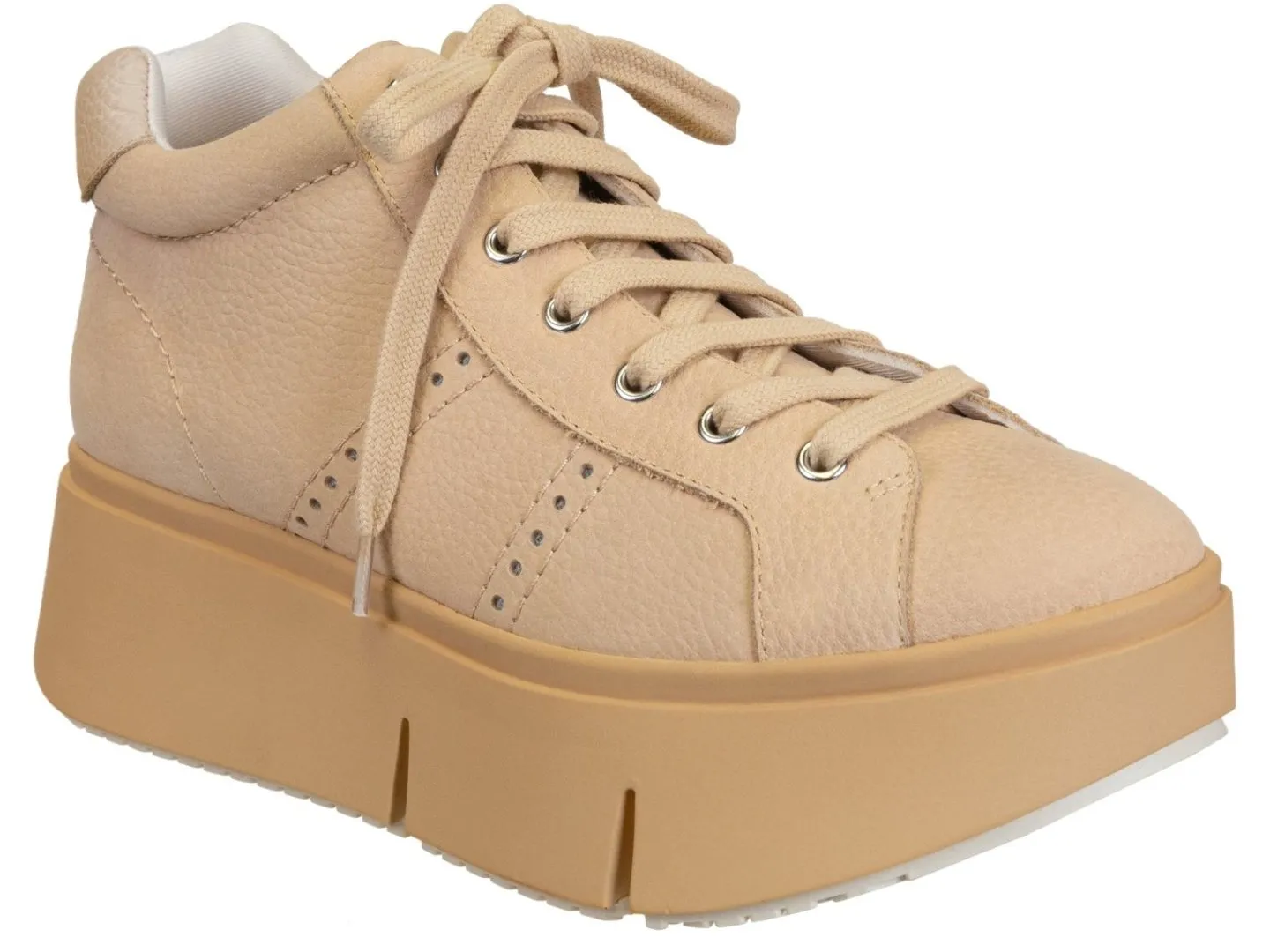 Naked Feet: ESSEX in BEIGE Platform High Top Sneakers