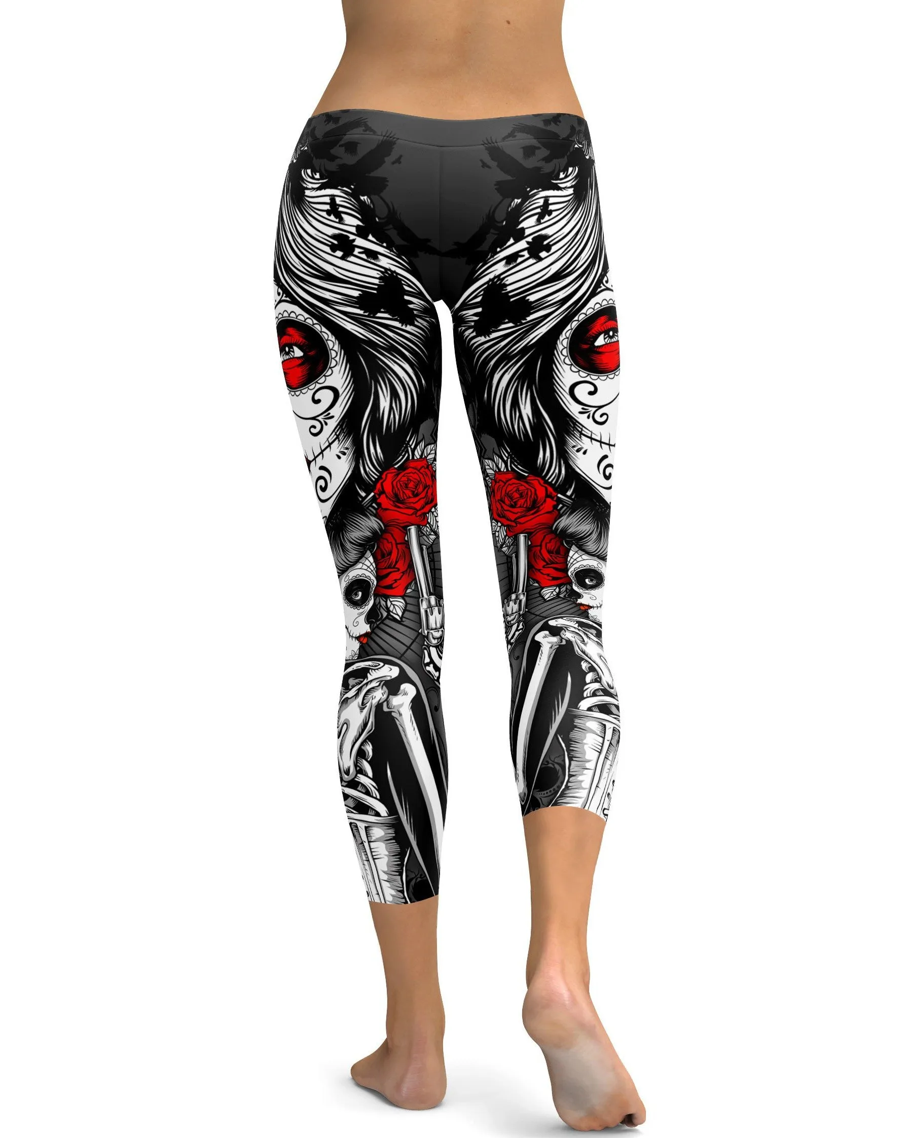 Skeleton Sugar Skull Capris