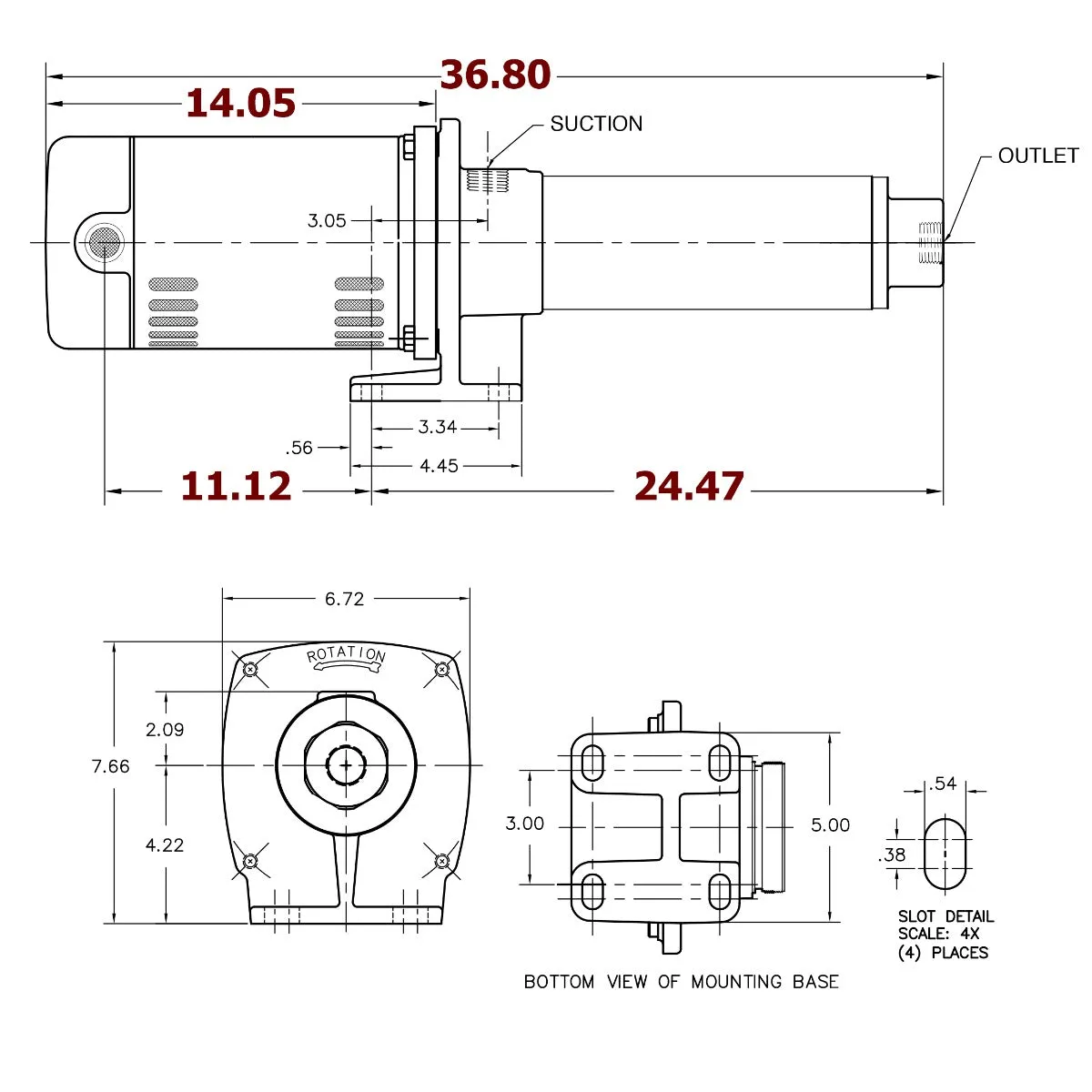 Sta-Rite HPS20H-01 Booster Pump | 20 GPM, 3 HP, 208-230v, 1 Phase | Stainless Steel 15 Stage |  Pump for RO Water Treatment System