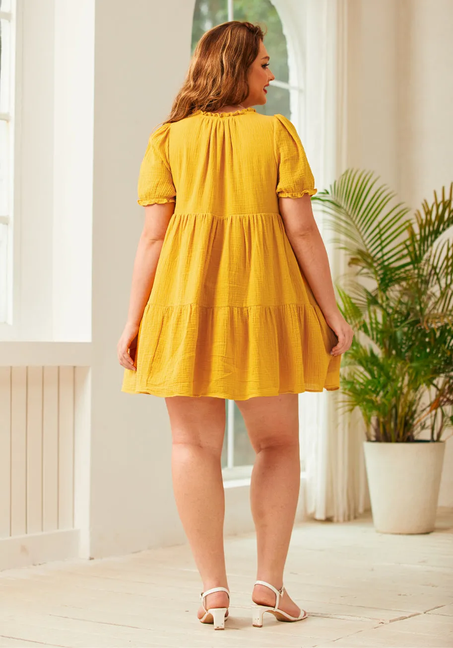 Sunshine Serenade Babydoll Dress