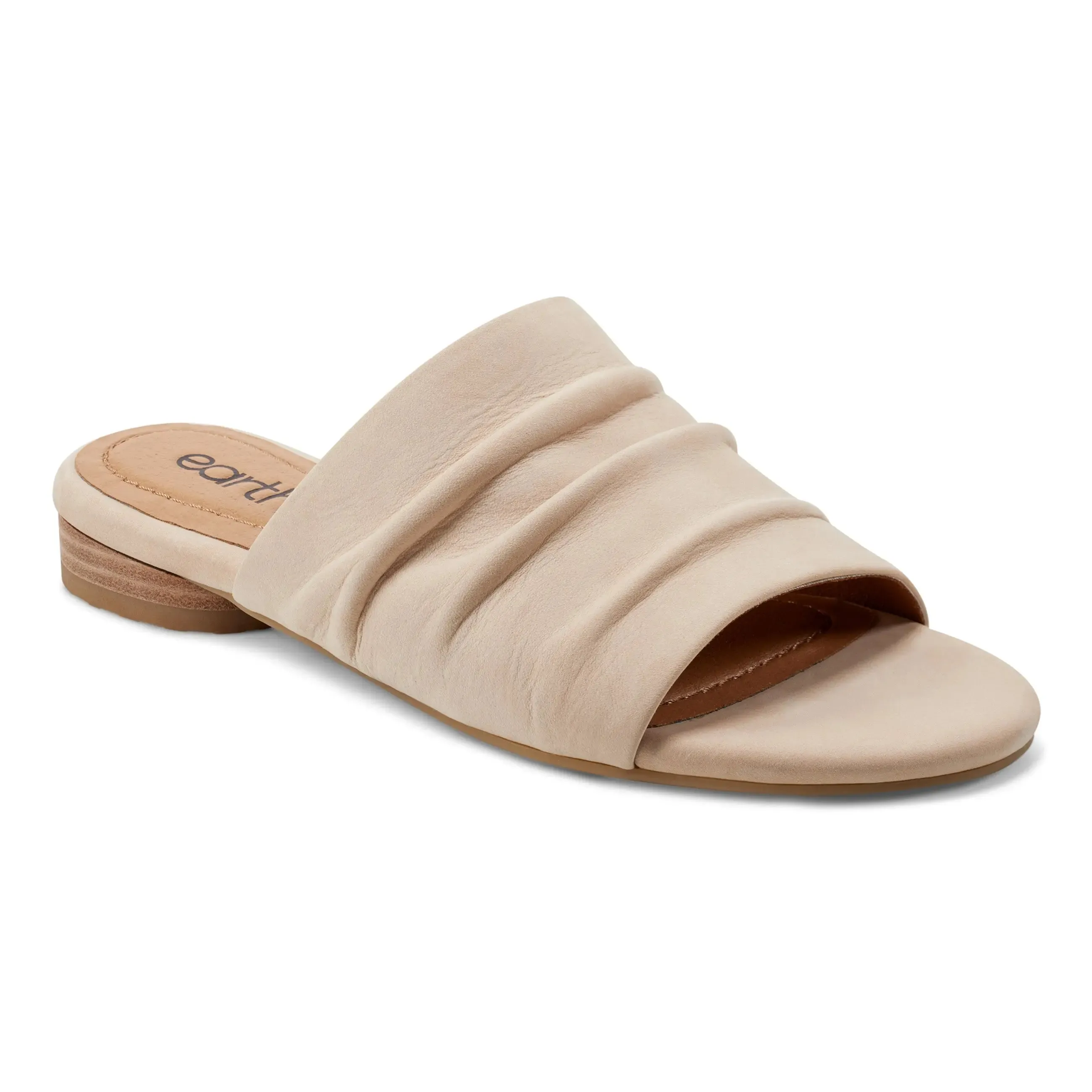 Talma Ruched Flat Slip-On Sandals