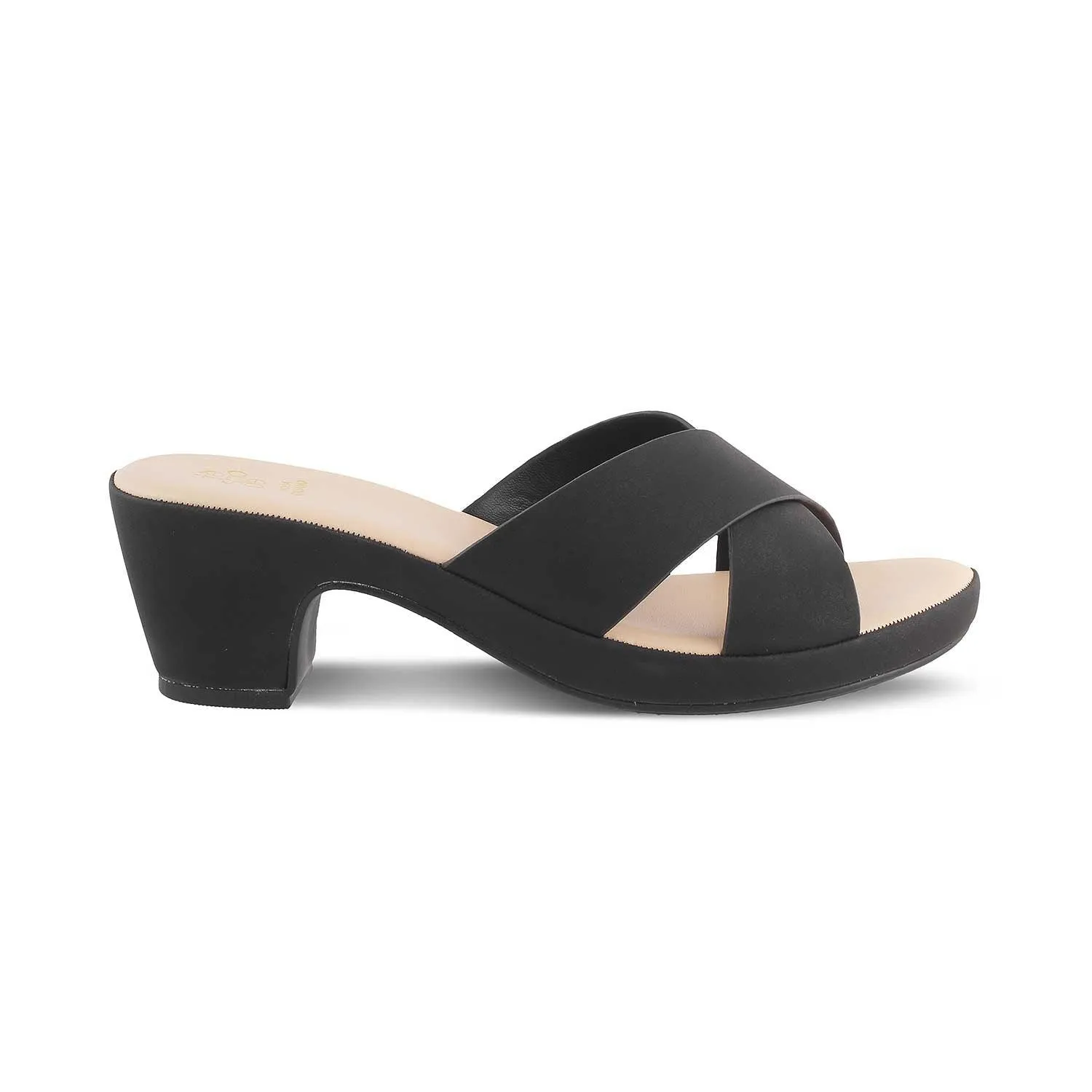 The Montreal Black Women's Casual Block Heel Sandals Tresmode