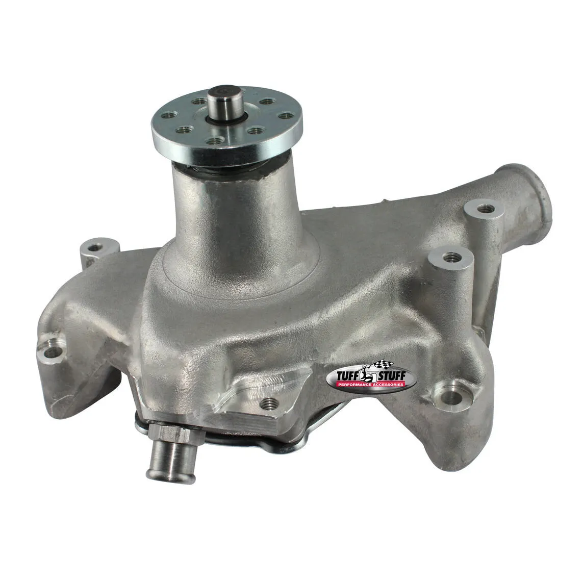 Tuff Stuff Performance SBC Long Water Pump Platinum As Cast