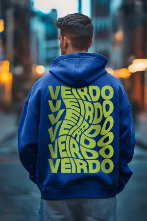 Veirdo in Blue: Men's Hooded Neck Hoodie