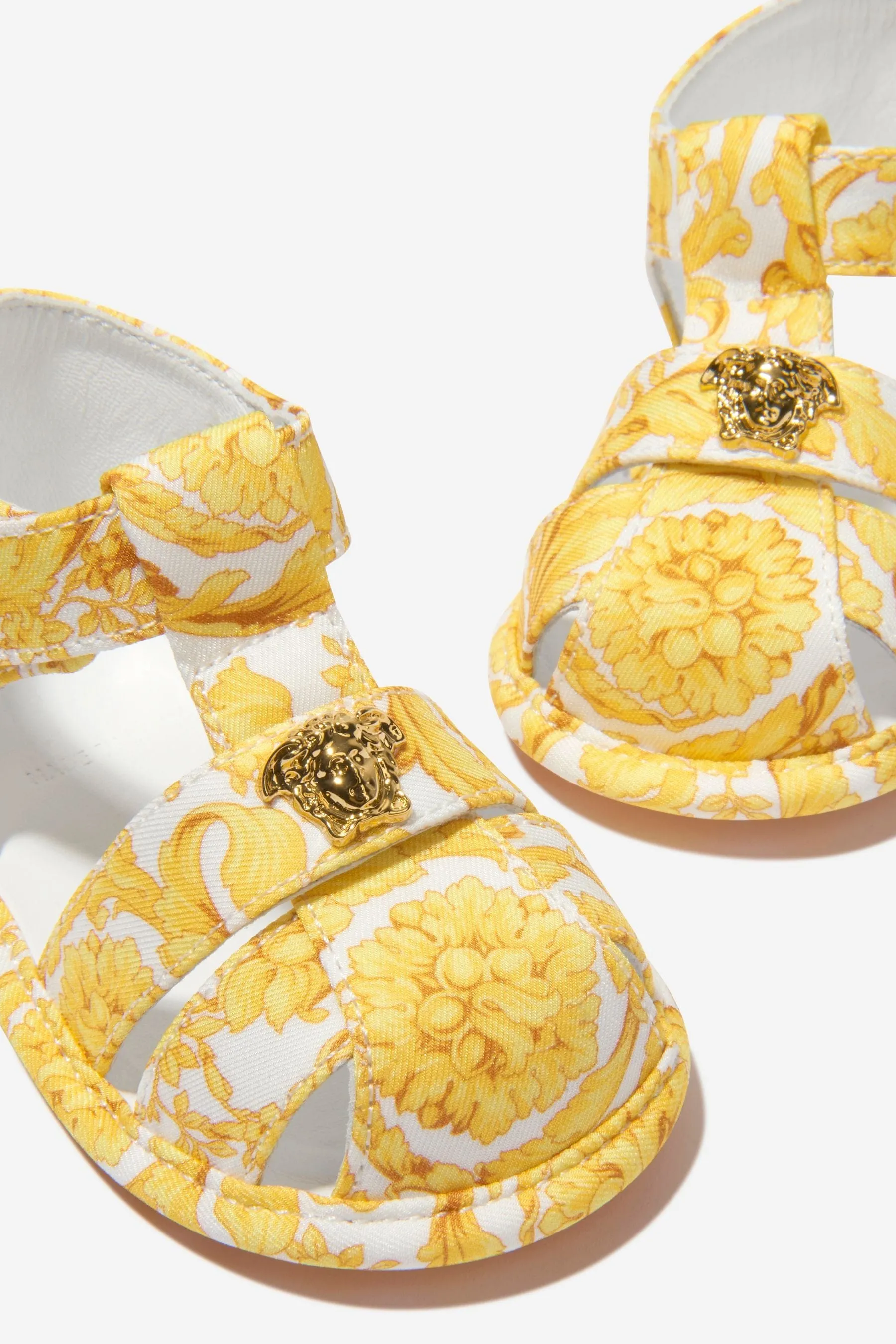 Versace Baby Unisex Barocco Print Pre-Walker Sandals