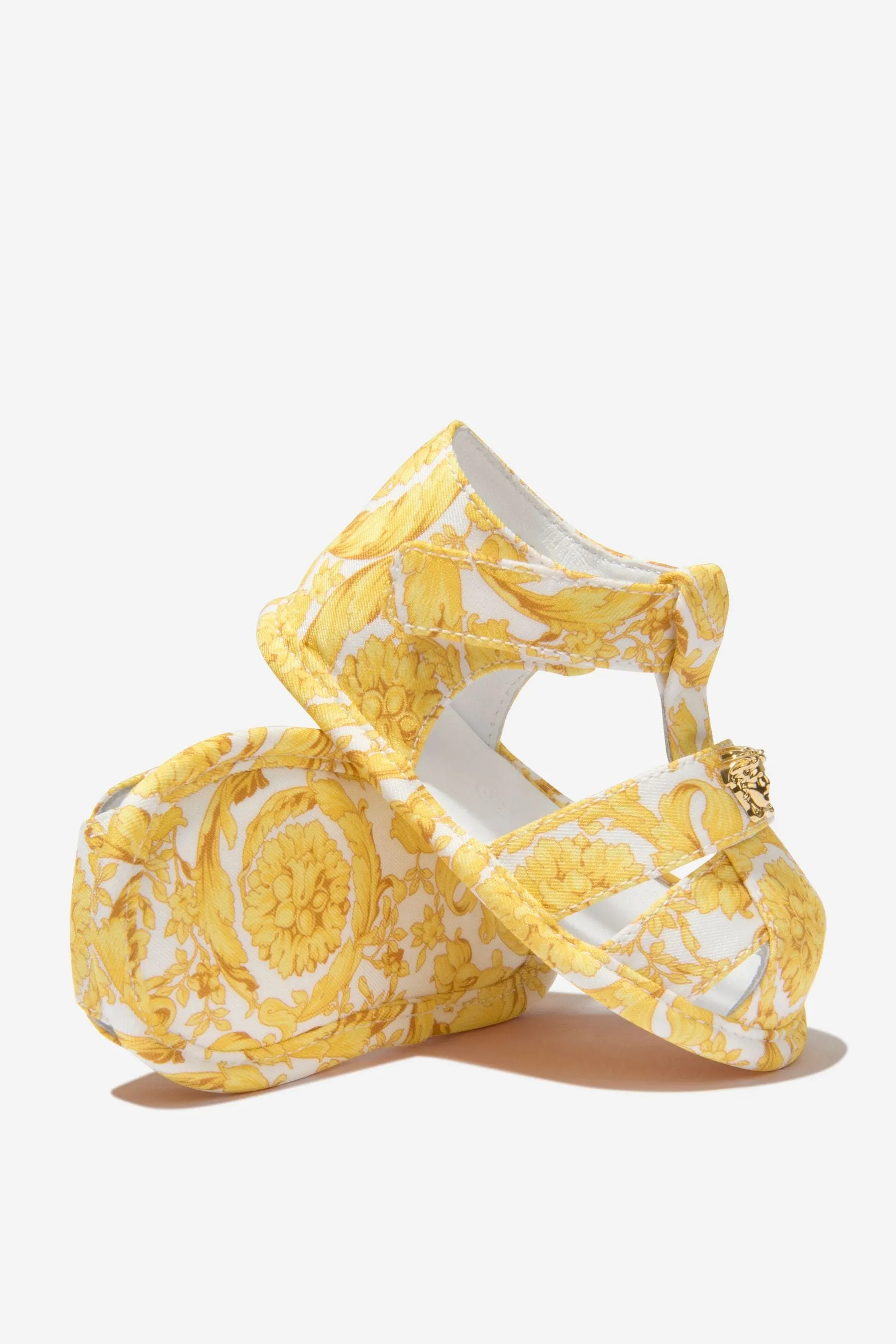 Versace Baby Unisex Barocco Print Pre-Walker Sandals