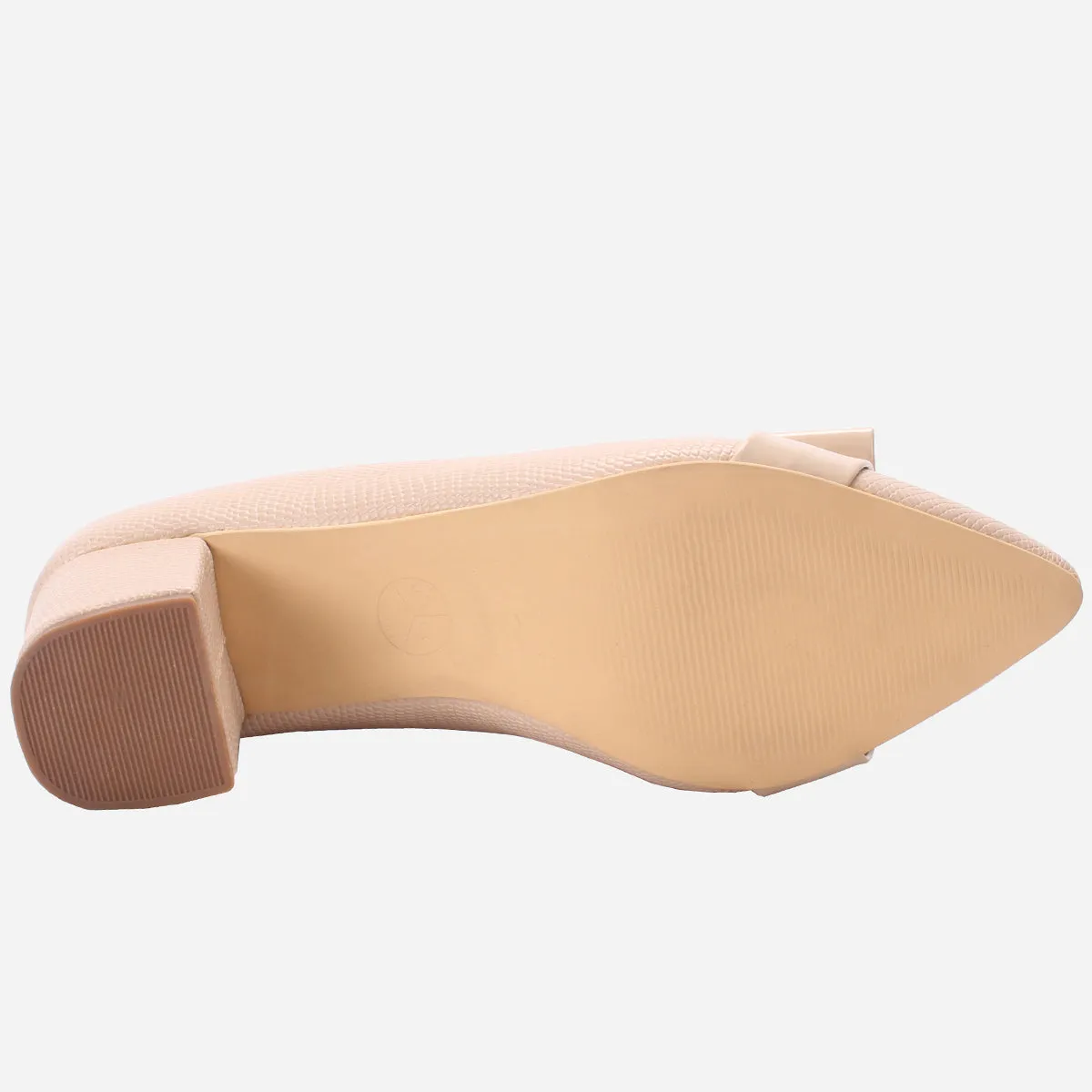 Womens "CALLIAS" Block Heeled Slip On Courts