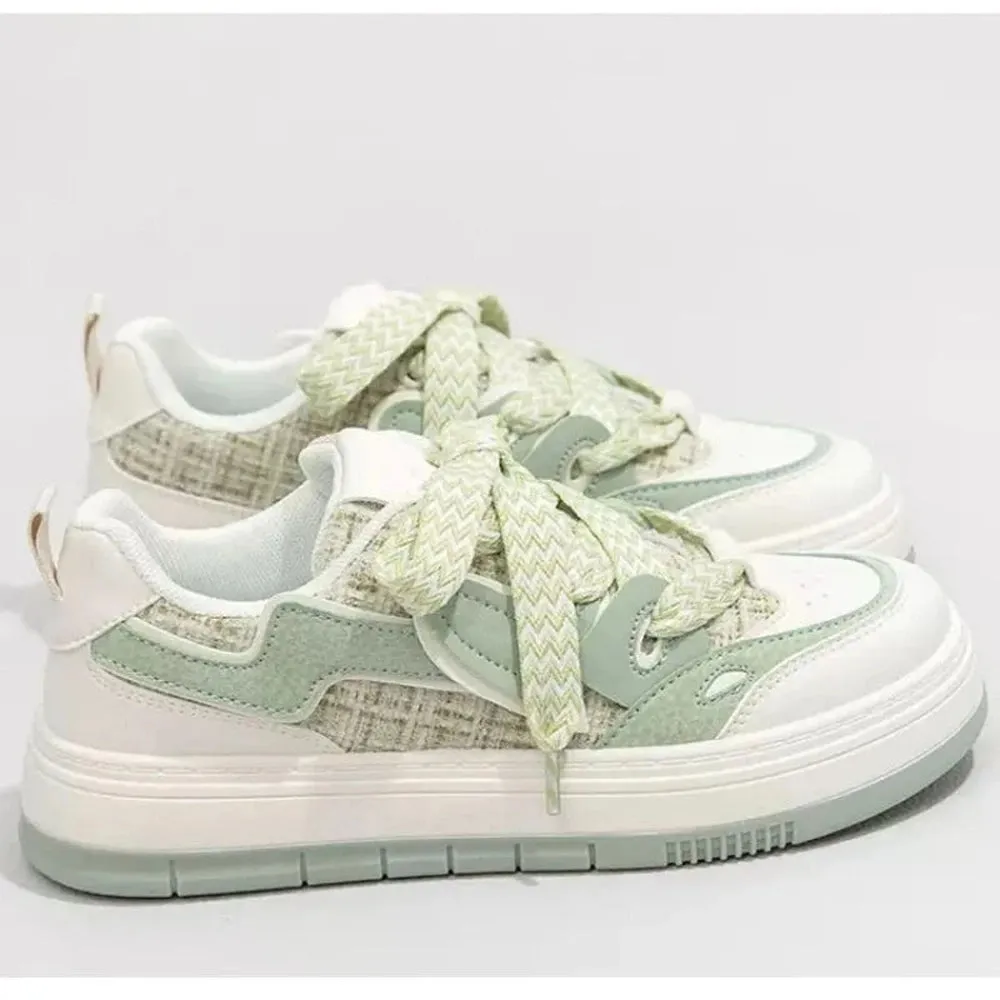 Yahya Retro Green Platform Sneakers