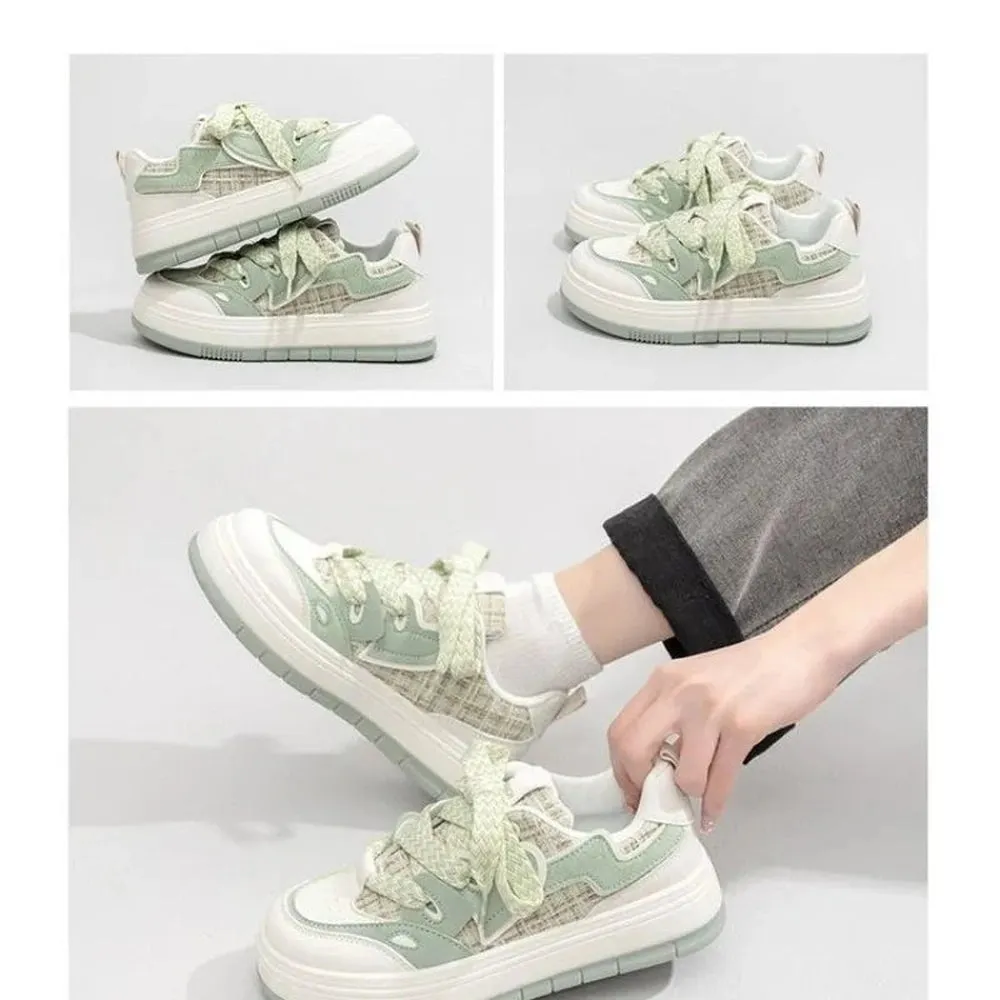 Yahya Retro Green Platform Sneakers