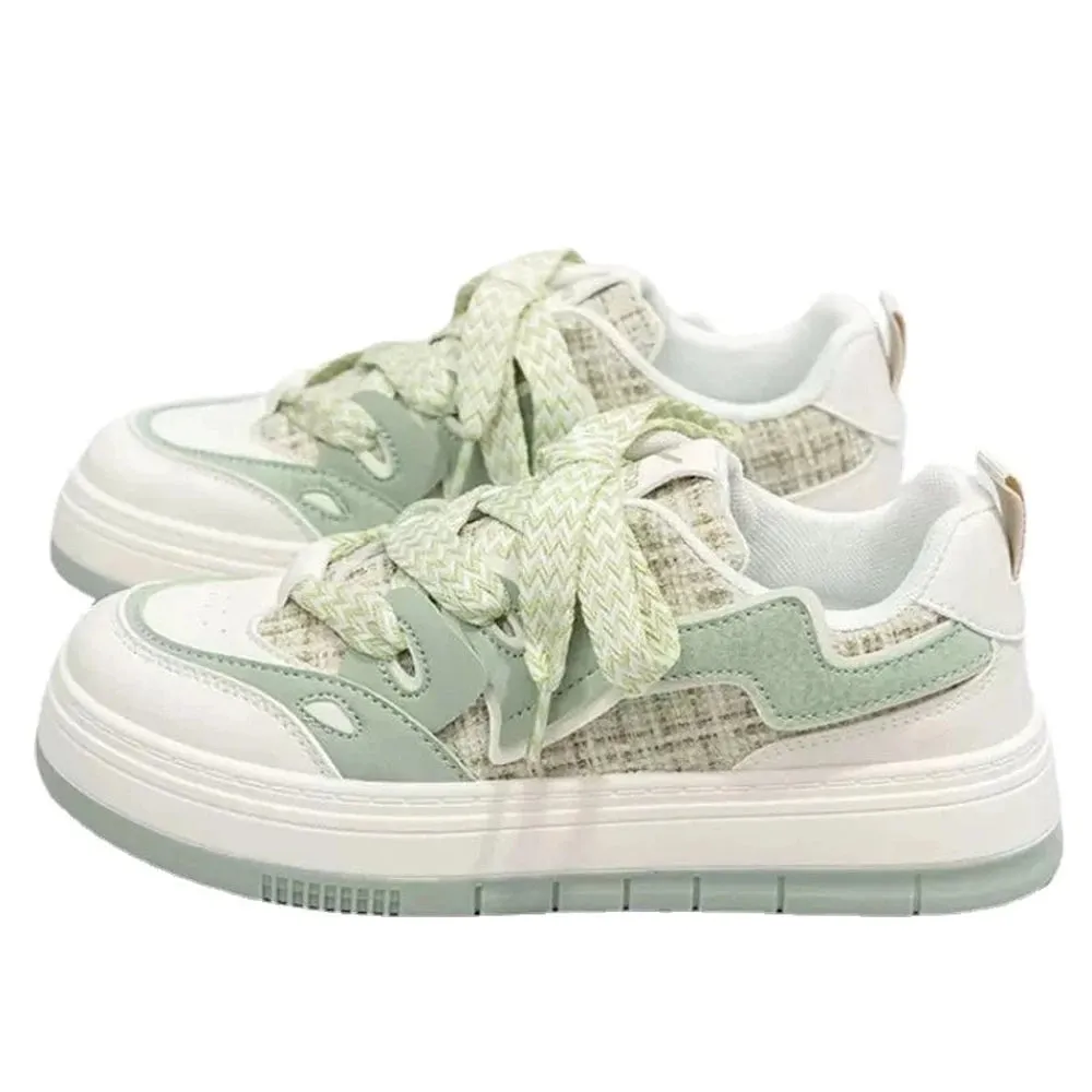 Yahya Retro Green Platform Sneakers